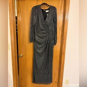 Sophisticated Charcoal Long Sleeve Dress